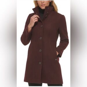 Calvin Klein Women's Burgundy Pea Coat